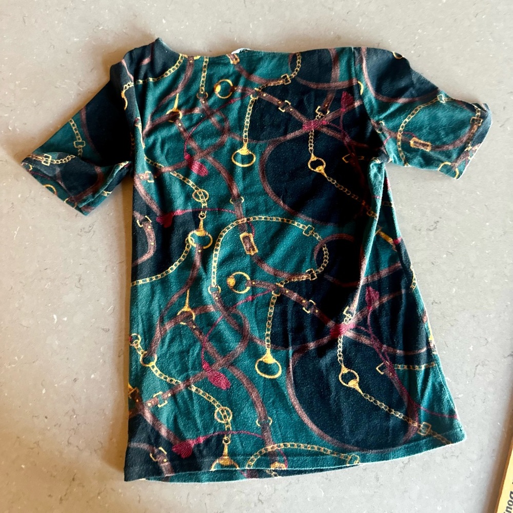 LAUREN Ralph Lauren Equestrian
Horse Bit Chain Print Tee Preppy
Old Money. Small